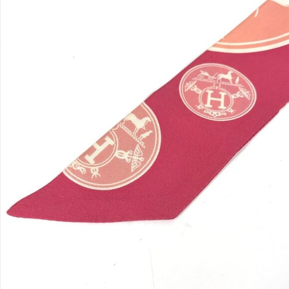 HERMES Twilly Scarf silk pink - Picture 4 of 16